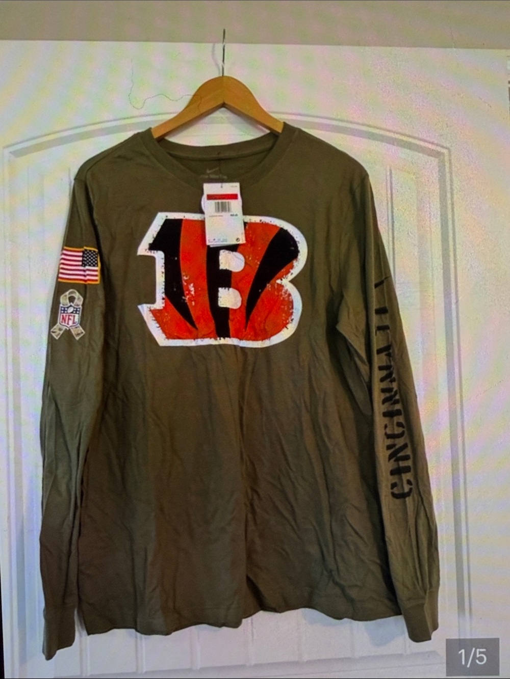 Nike Cincinnati Bengals Salute To Service Long Sleeve T Shirt Large